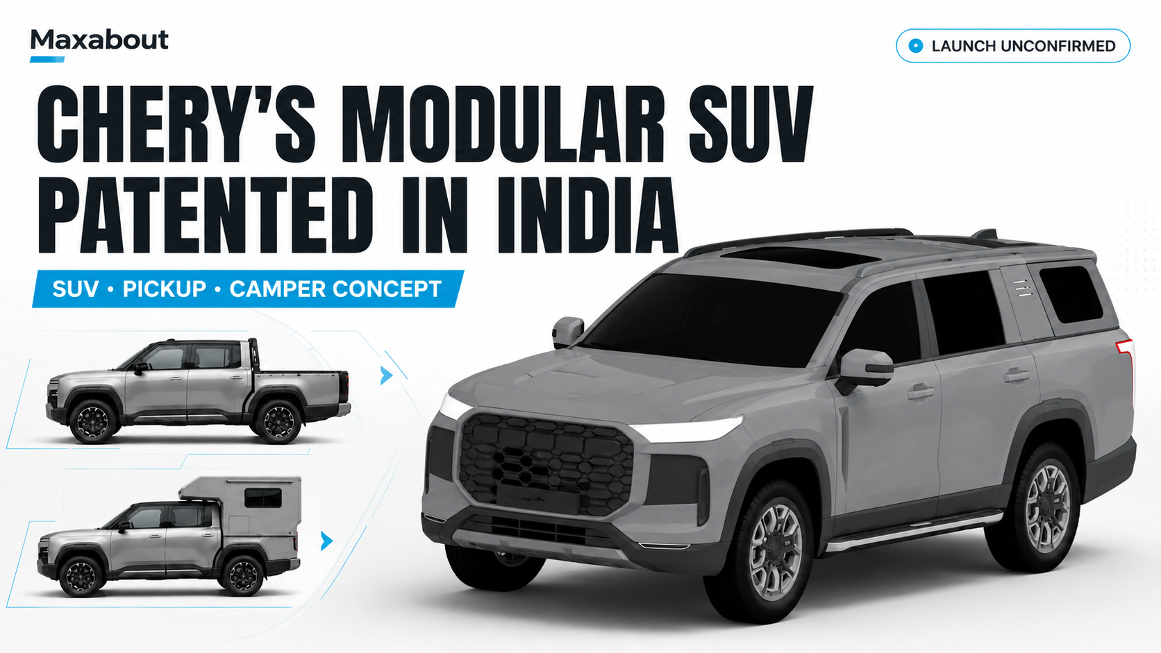 Chery T1TP Modular SUV Patented in India: Design, Features, and Everything We Know