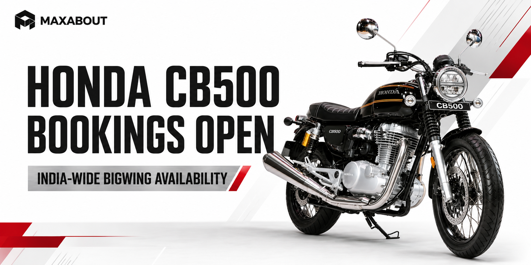 Honda CB500 Bookings Open in India: Reserve at BigWing for ₹25,000 Ahead of Launch