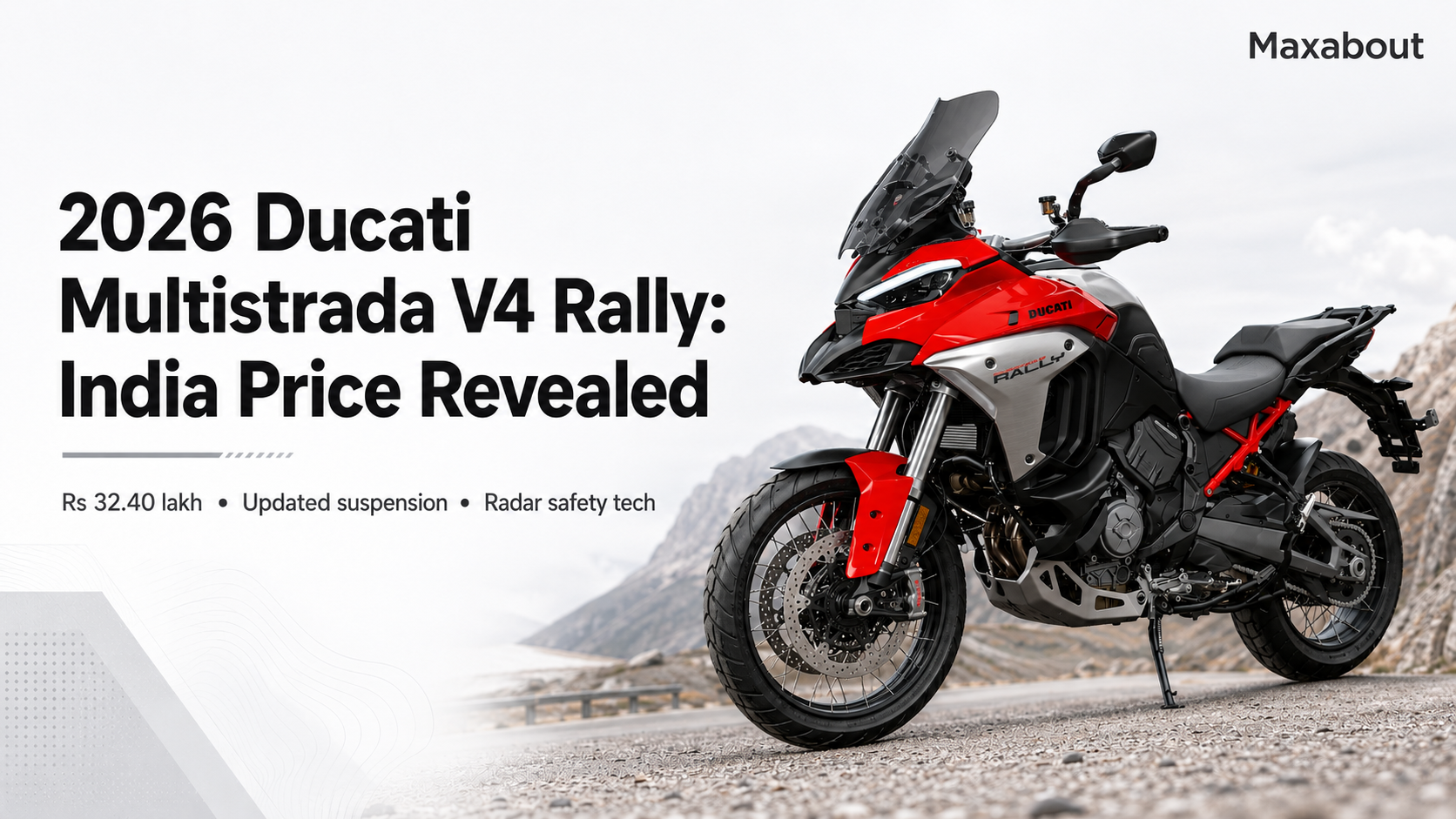 2026 Ducati Multistrada V4 Rally Launched at ₹32.40 Lakh: Check Specs, Colors & Features