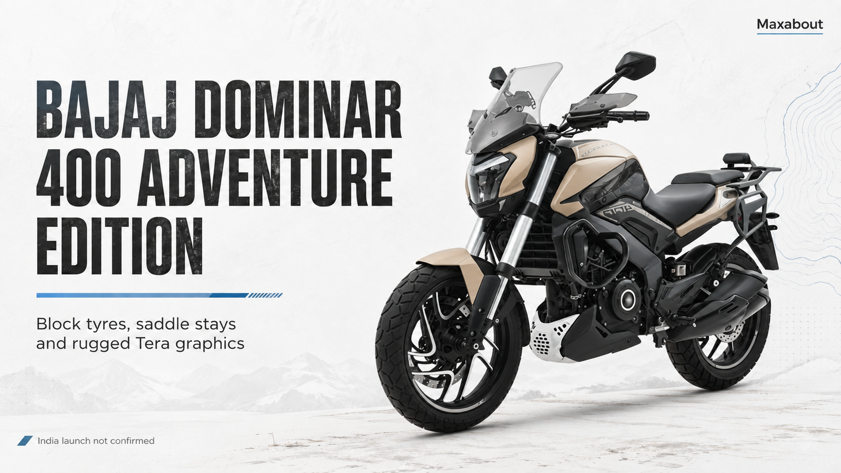 Bajaj Dominar 400 Adventure Edition Debuts With Block Tyres And Touring Add-ons