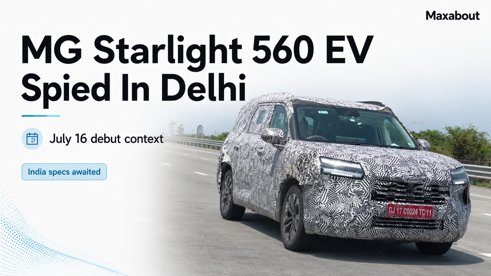 MG Starlight 560 EV Spied Charging In Delhi Ahead Of July 16 SUV Debut