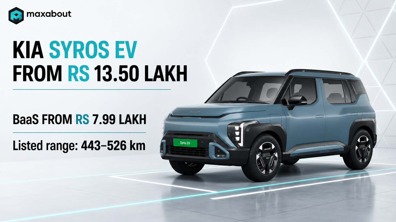 Kia Syros EV Launched from Rs 13.50 Lakh: BaaS Price and Range Explained