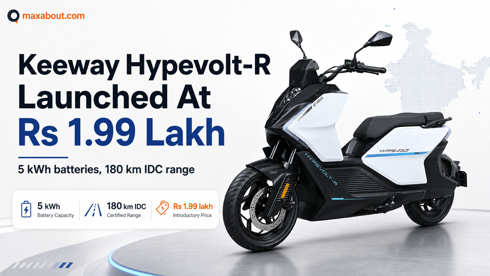Keeway Hypevolt-R Launched in India at ₹1.99 Lakh: Check Range, Specs & Features