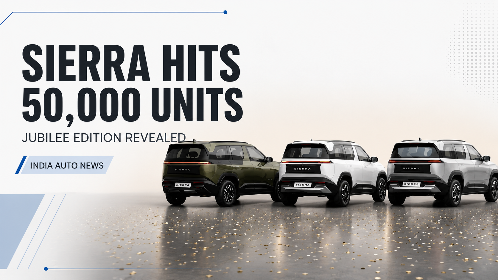 Tata Sierra Hits 50,000-Unit Sales Milestone; Special Jubilee Edition Introduced
