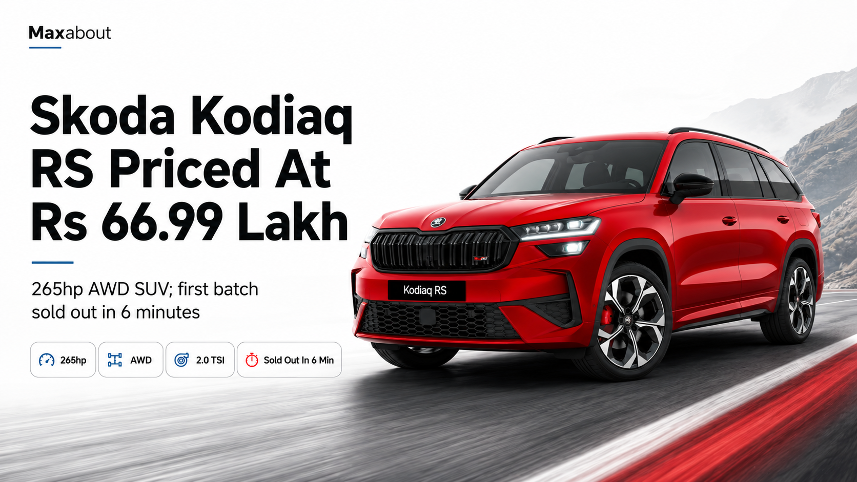 Skoda Kodiaq RS Launched in India at Rs 66.99 Lakh, First 50 Units Sold Out in 6 Minutes