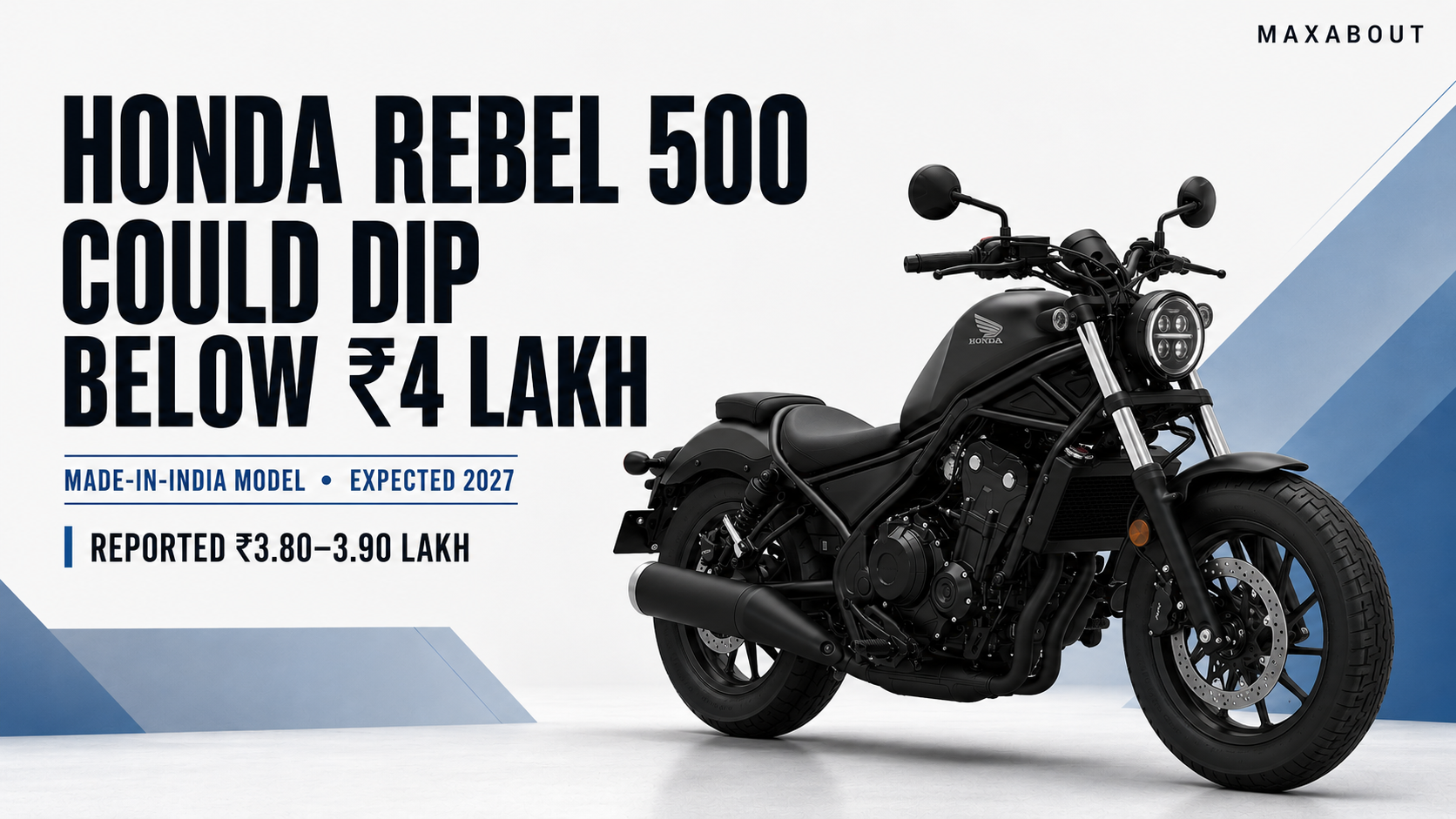 Made-in-India Honda Rebel 500 Could Cost Under ₹4 Lakh