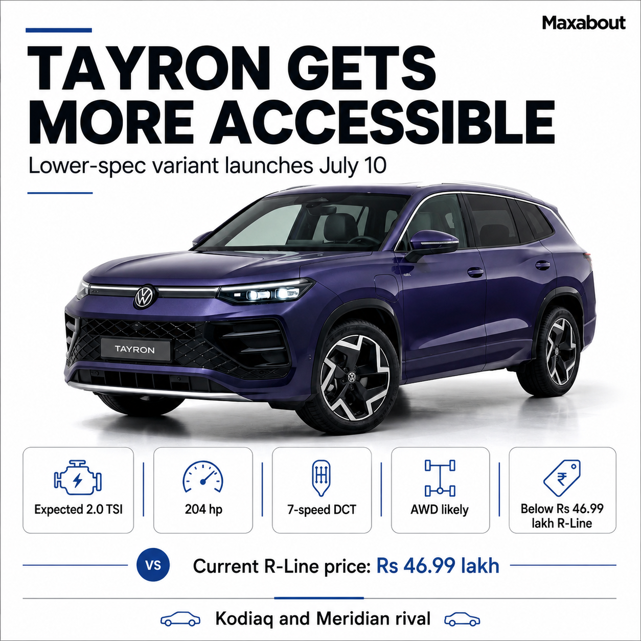 more-affordable-volkswagen-tayron-variant-launching-on-july-10