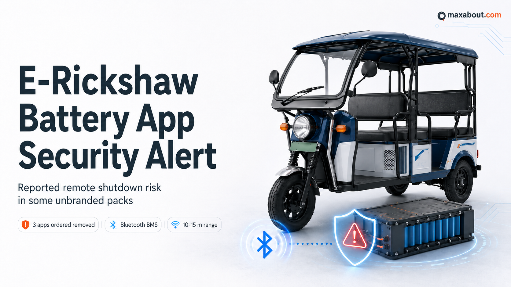 E-Rickshaw Battery App Security Alert: Govt Reportedly Orders Removal of Risky BMS Apps