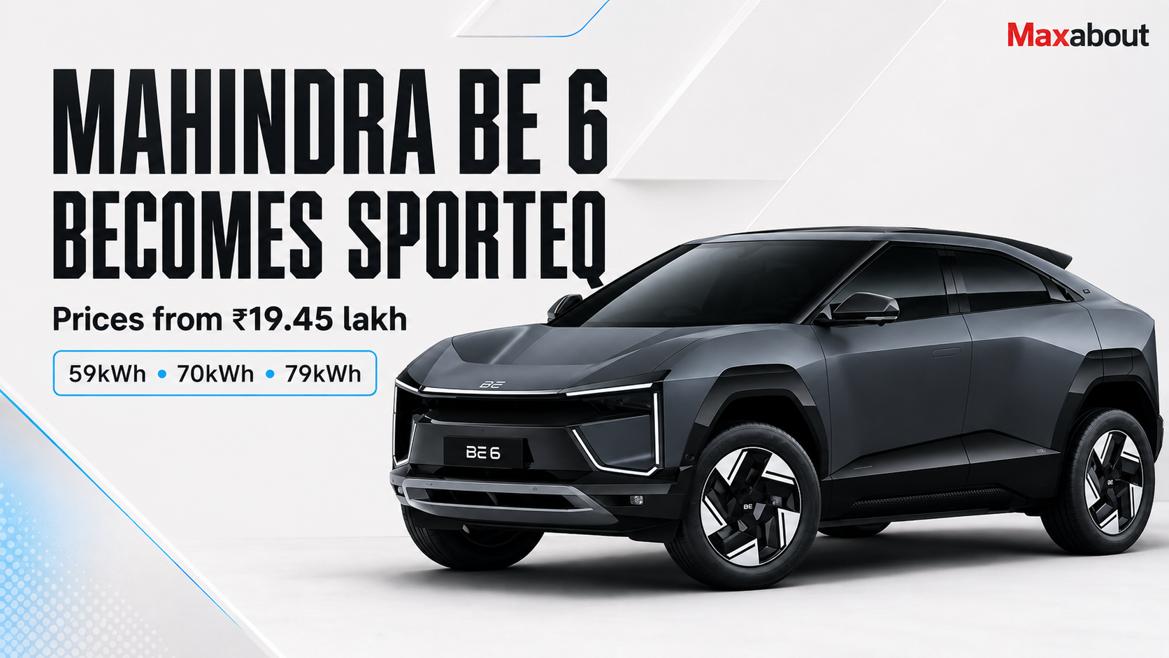 Mahindra BE 6 Becomes Sporteq: Prices, Batteries and BaaS Explained