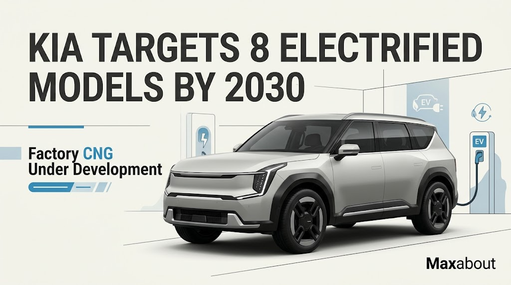 Kia Targets 8 Electrified Models in India by 2030; Factory CNG Work Underway