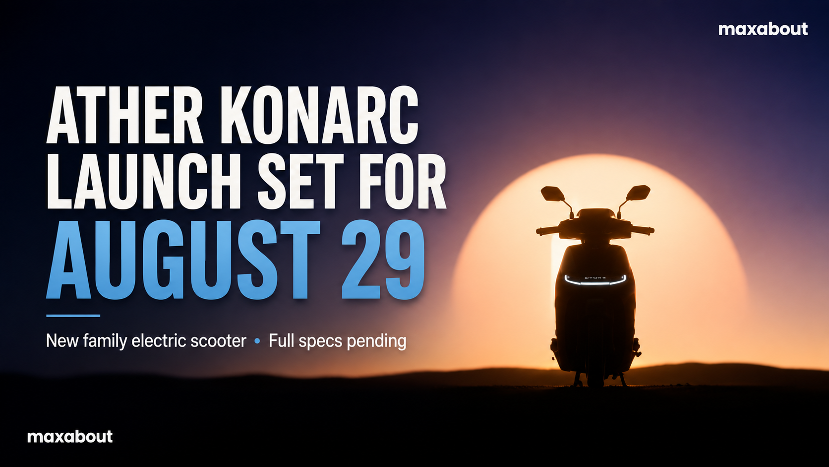 Ather Konarc India Launch Set for August 29, 2026