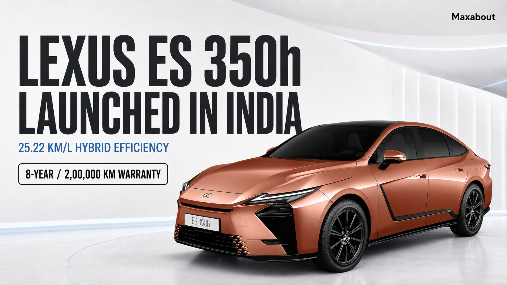 Lexus ES 350h Launched in India With 25.22 km/l Hybrid Efficiency
