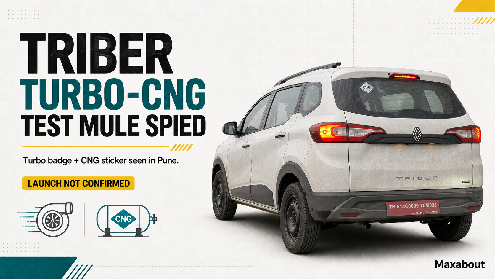 Renault Triber Turbo-CNG Test Mule Spotted: What the Badges Confirm