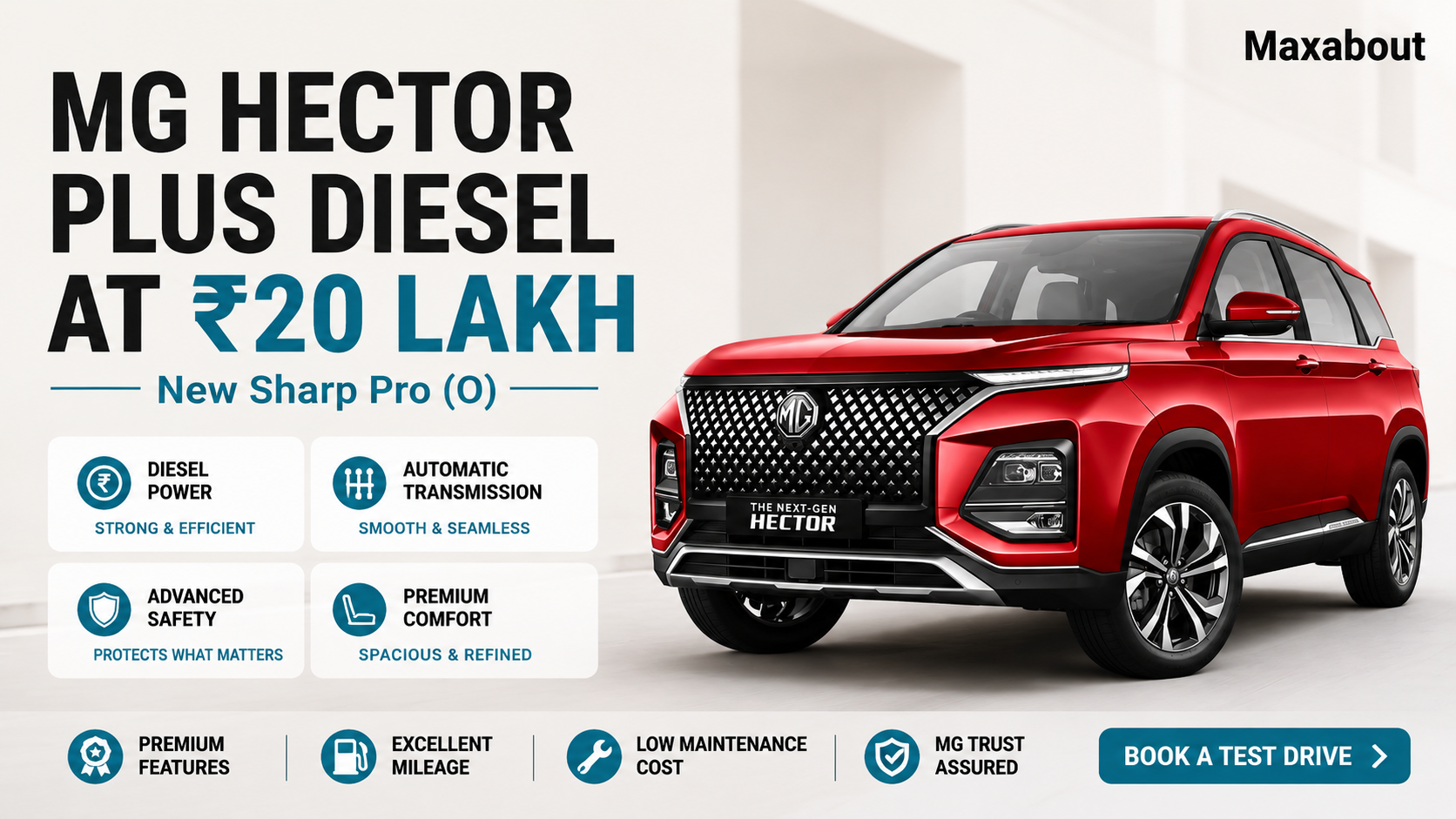 MG Hector Plus Diesel Priced at ₹20 Lakh: 7 Seats, Manual Gearbox Only