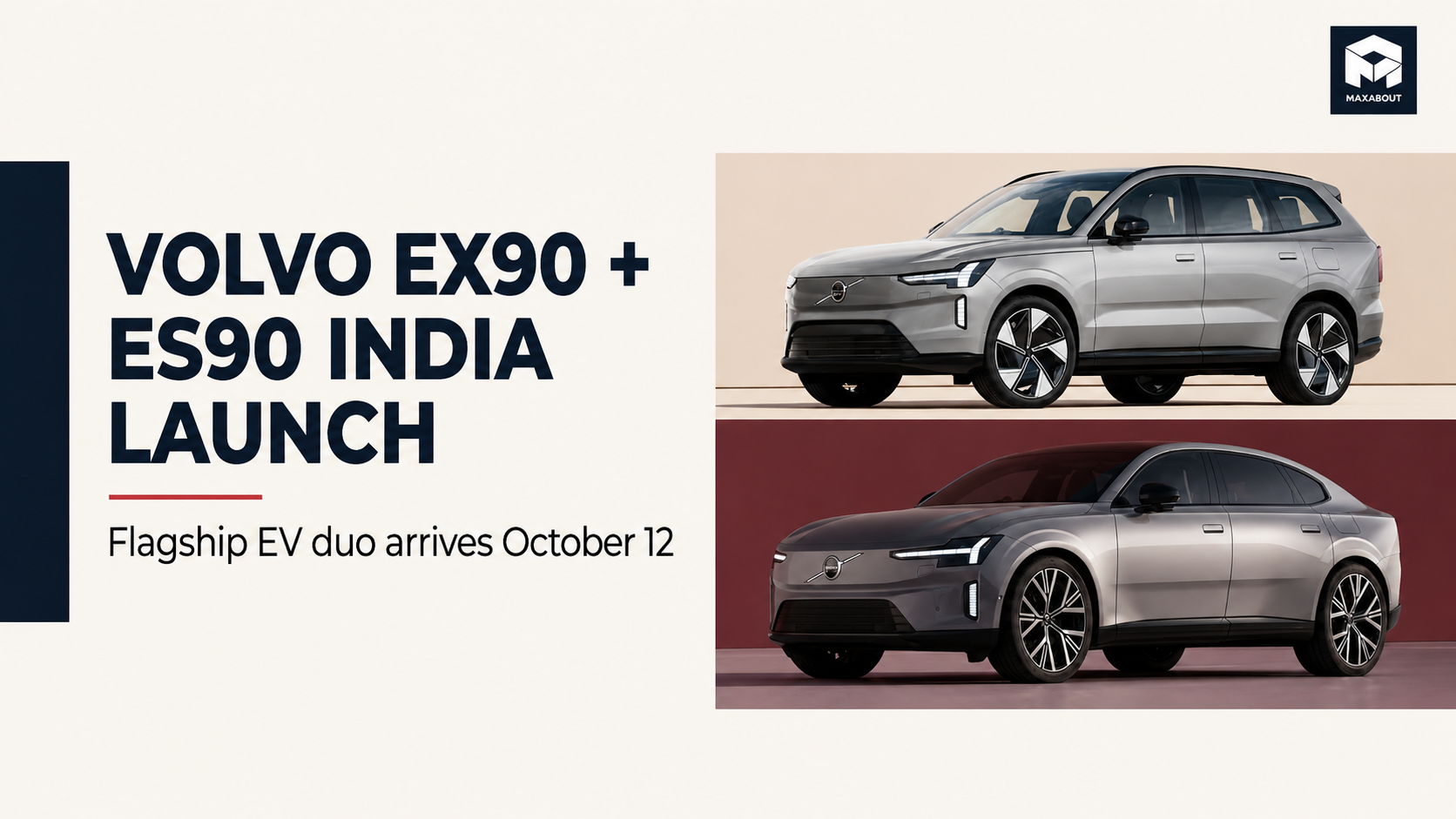 Volvo EX90 and ES90 India Launch Set for October 12