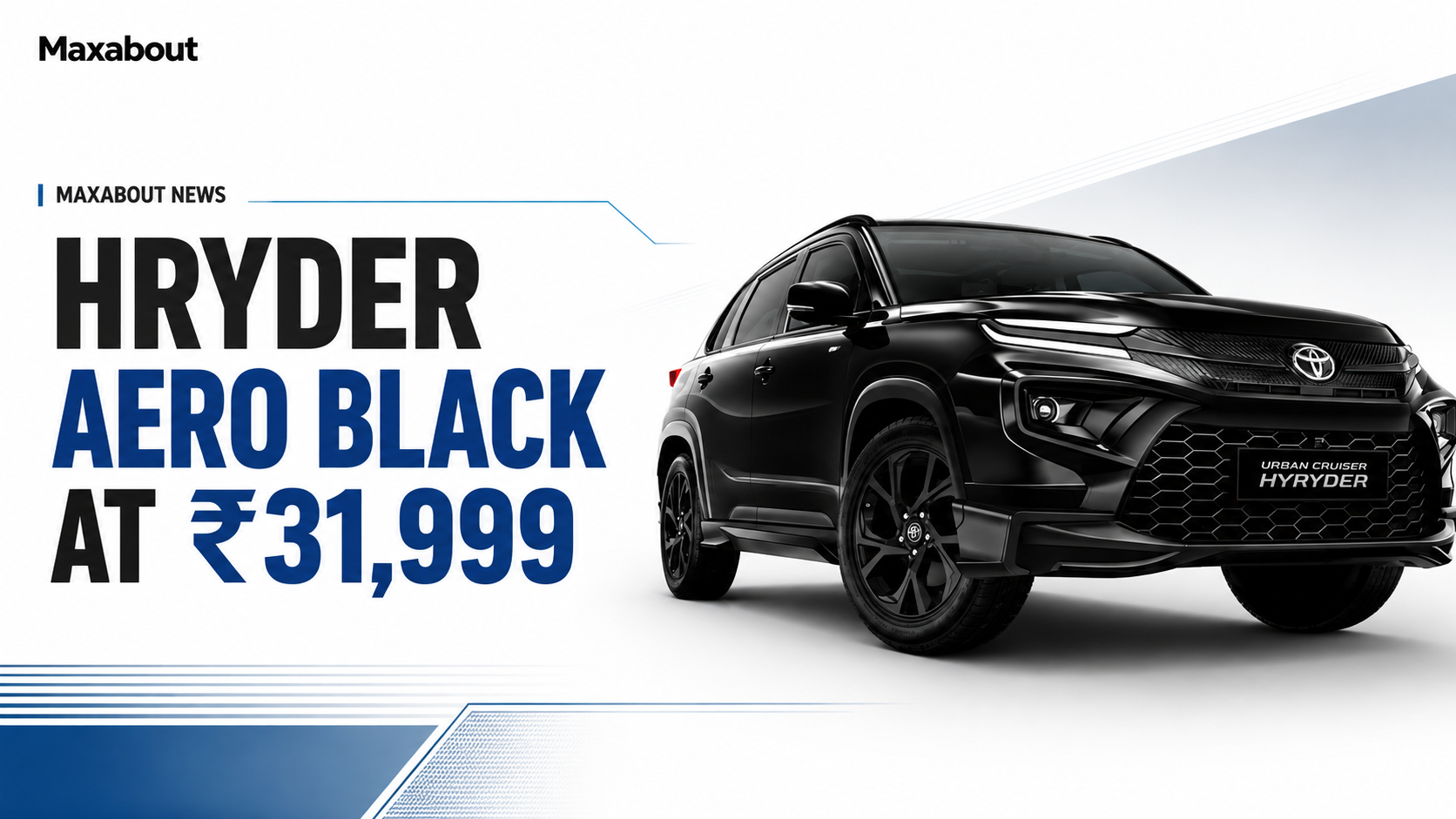 Toyota Hyryder Aero Black Package Costs ₹31,999