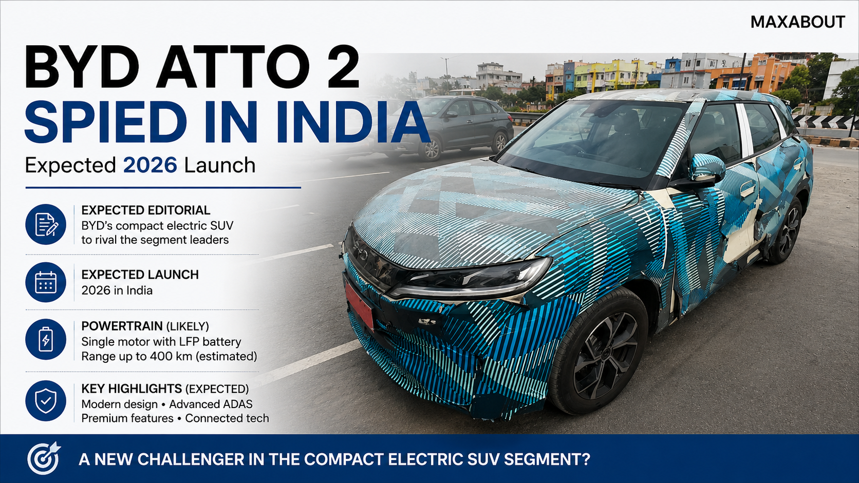 BYD Atto 2 Spotted Testing in India Again; EV or PHEV Still Unconfirmed