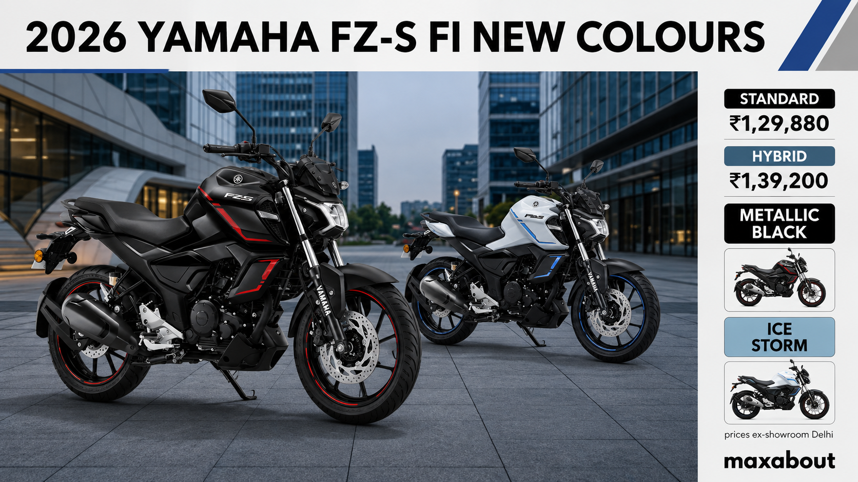 2026 Yamaha FZ-S Fi Gets New Colours; Prices Start at ₹1.30 Lakh