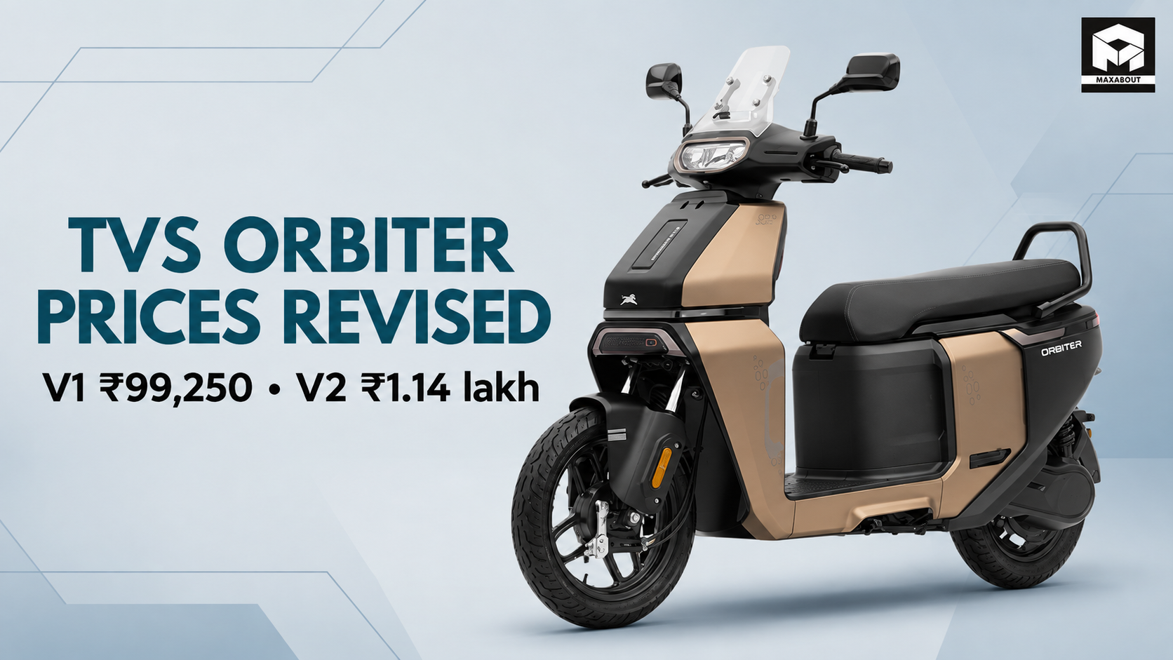 TVS Orbiter Prices Revised: V1 ₹99,250, V2 ₹1.14 Lakh