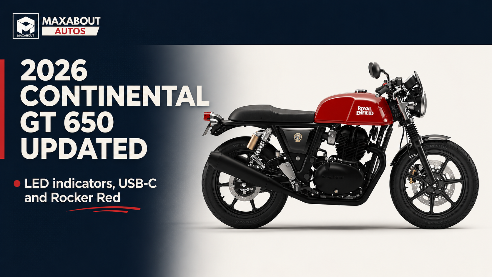 2026 Royal Enfield Continental GT 650 Gains LEDs and USB-C