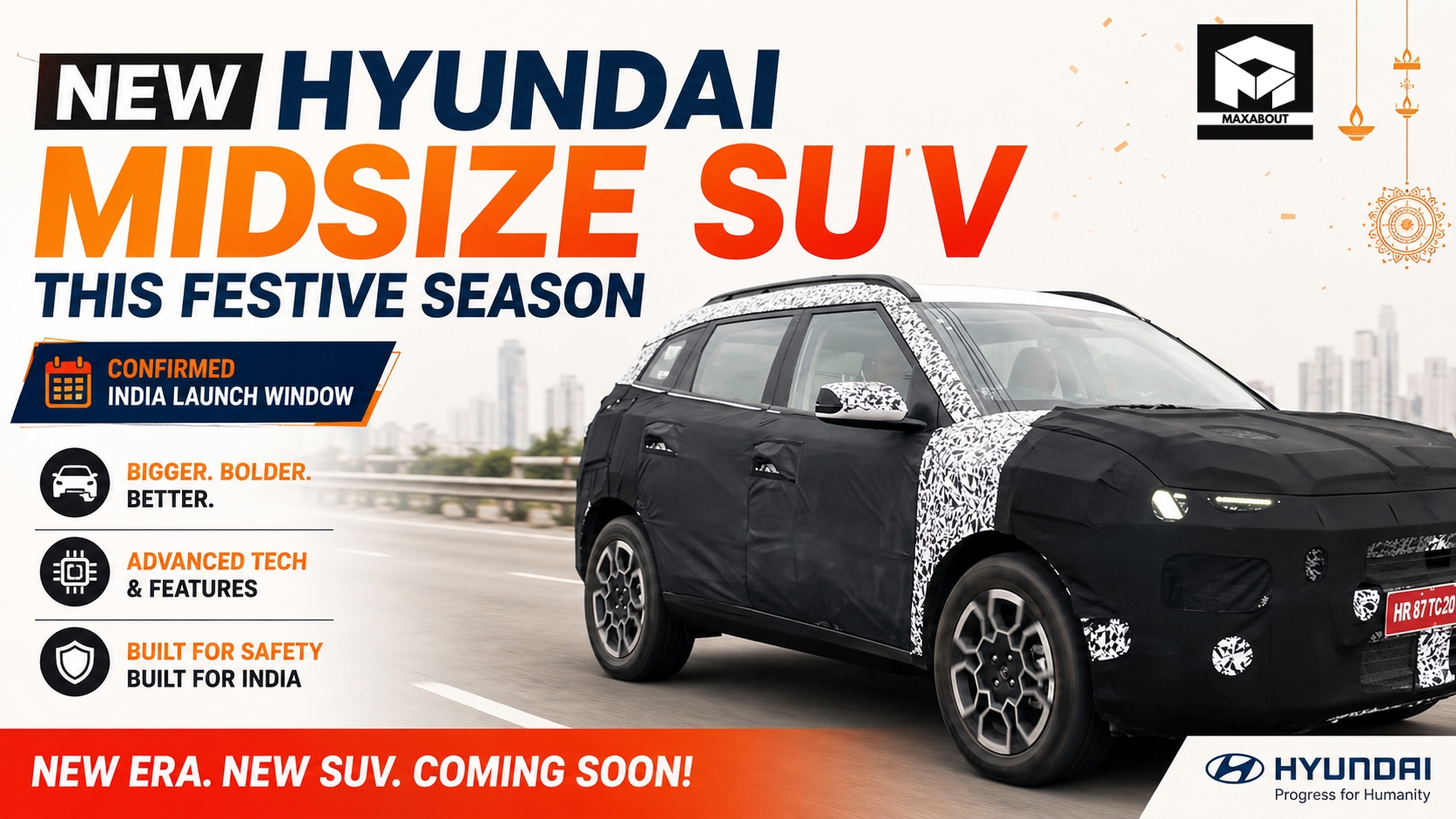 Hyundai Bayon-Derived Midsize SUV Debuts This Festive Season: Design, Features & Powertrain Revealed