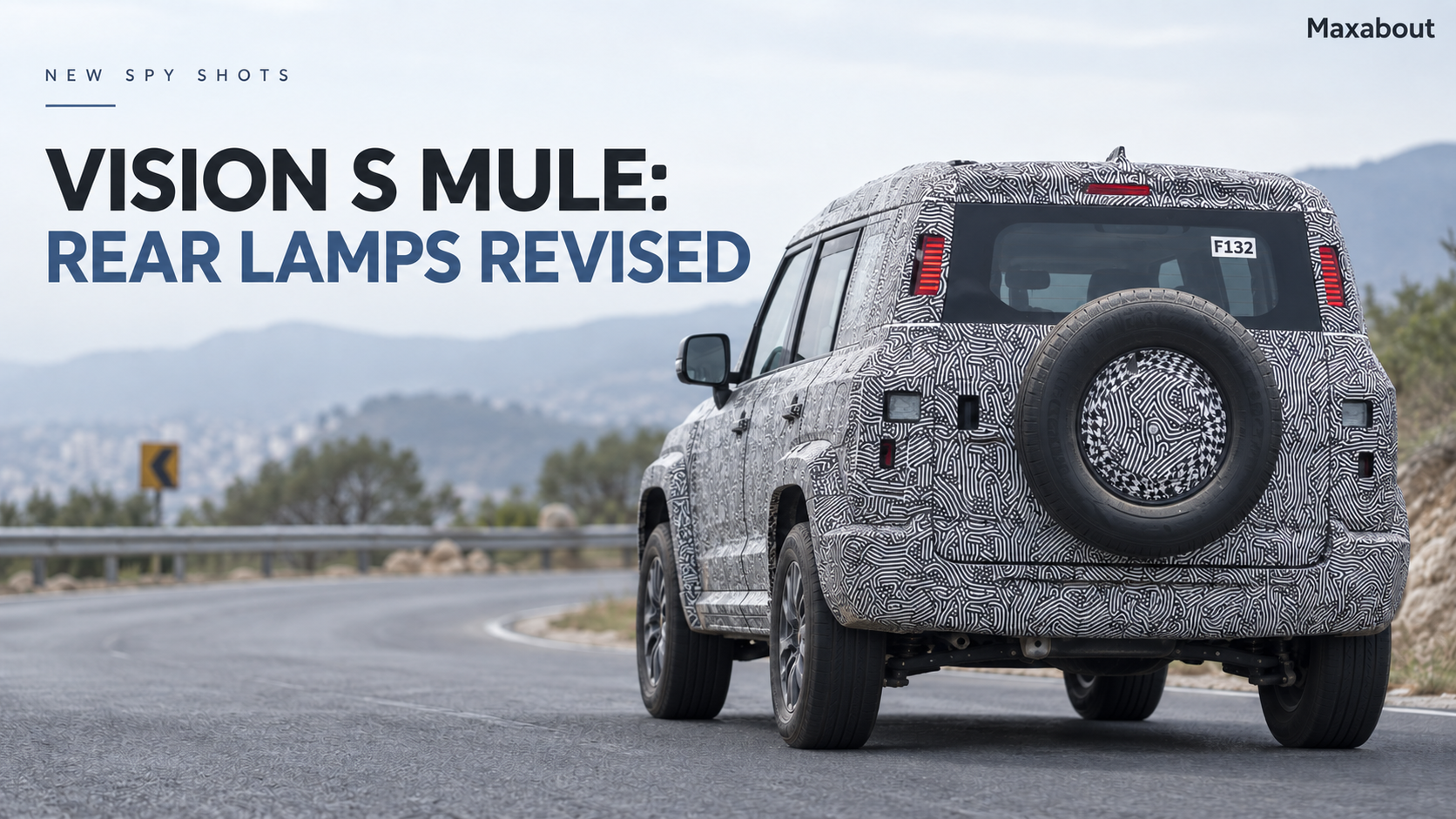 Mahindra Vision S Test Mule Spied With New Pillar-Mounted Rear Lamps