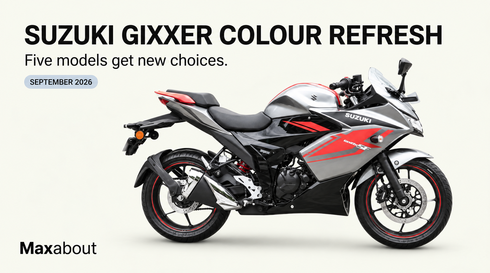 Suzuki Gixxer gets new colours: September 2026 prices and variants