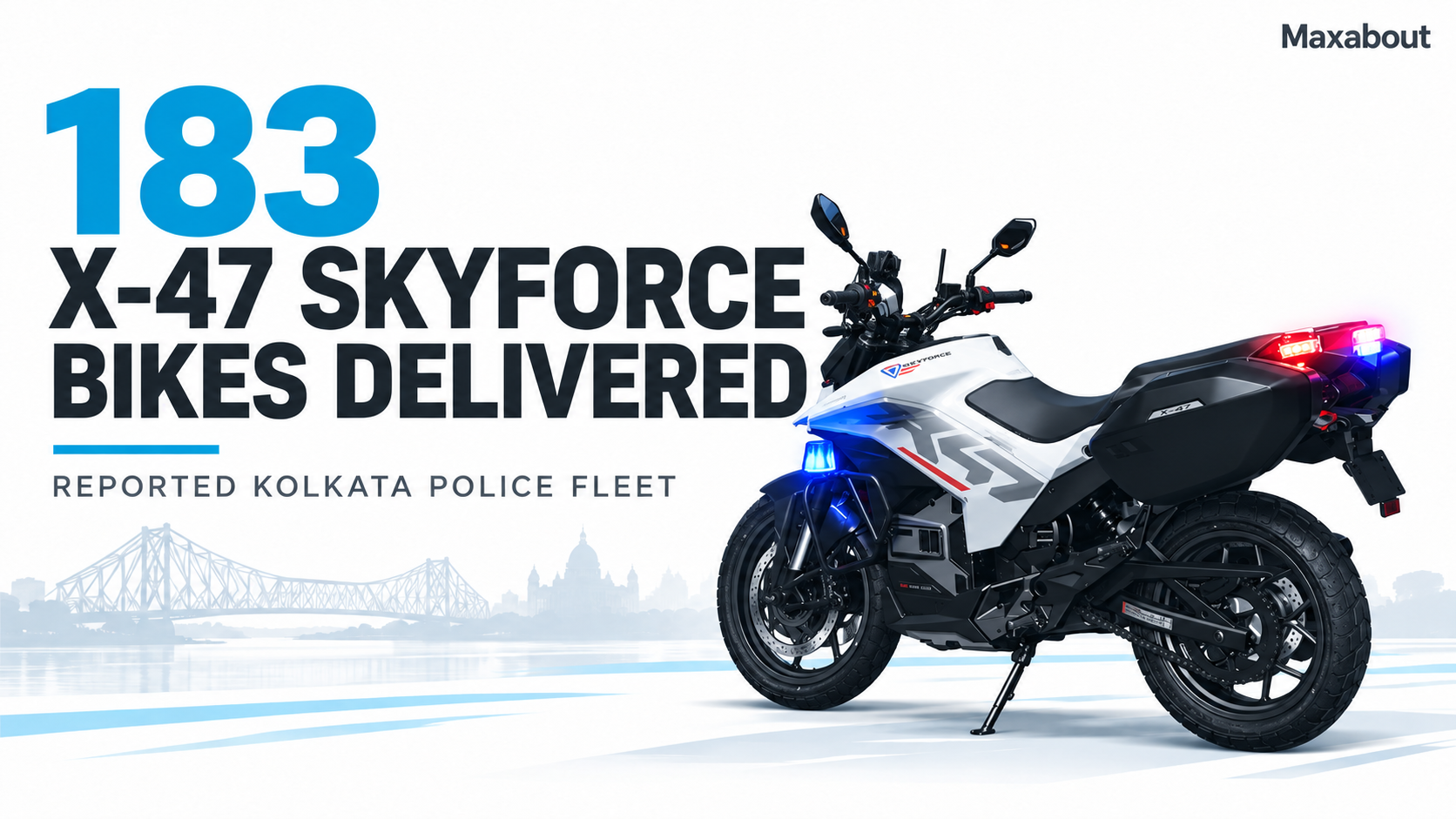Ultraviolette X-47 Skyforce: 183 electric patrol motorcycles reported delivered to Kolkata Police