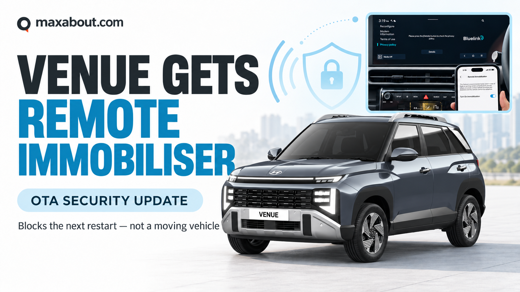 Hyundai Venue Remote Immobiliser via OTA: Eligibility and Limits Explained