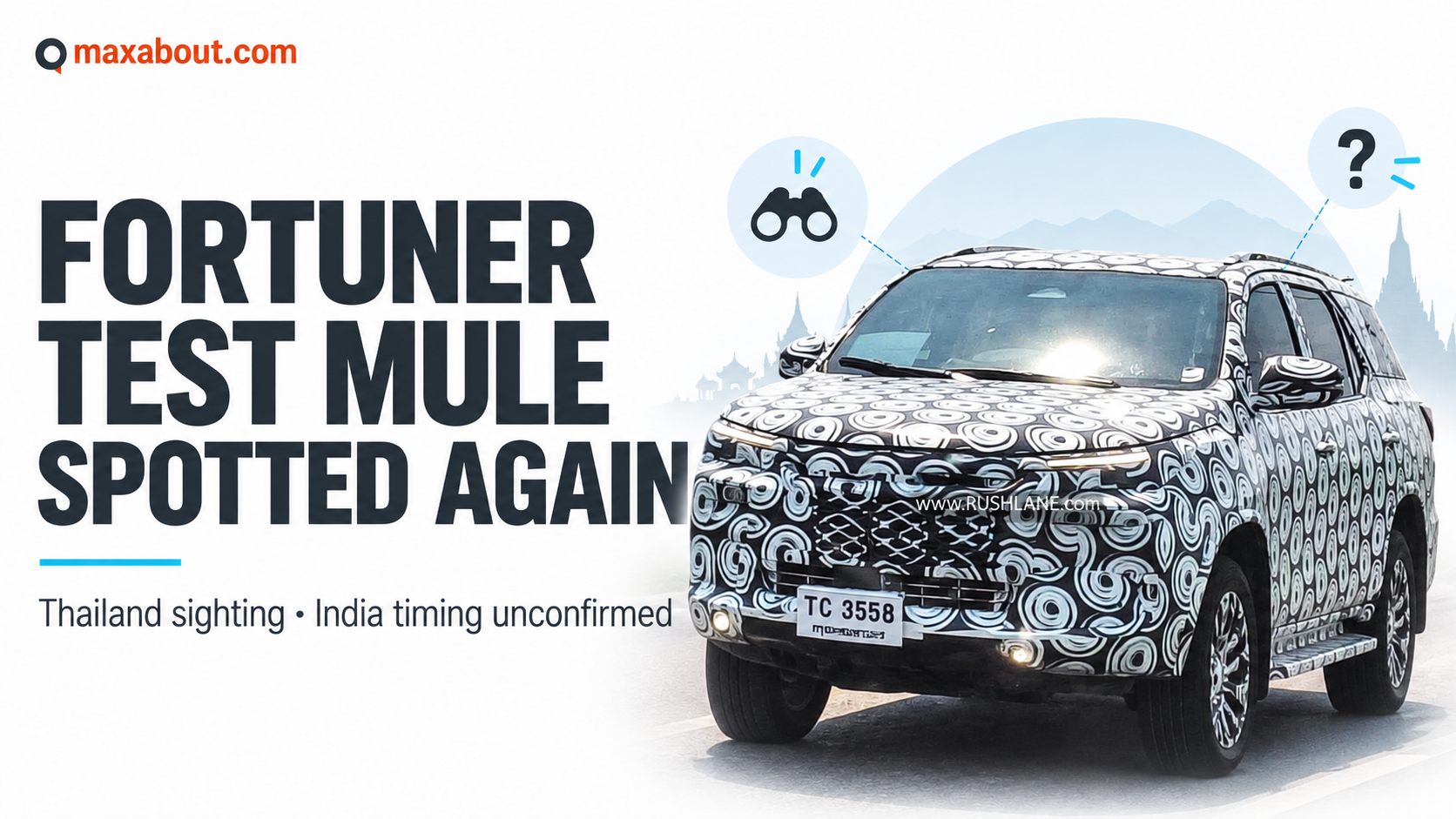 Next-Generation Fortuner Spied in Thailand: What the Rear-Lamp Sighting Shows