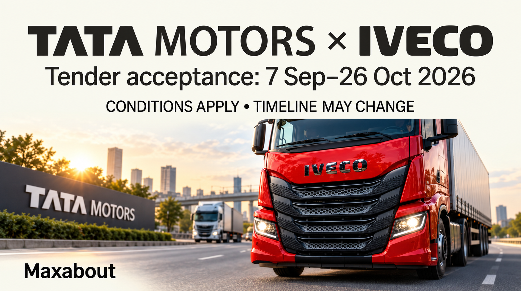 Tata Motors Iveco tender: acceptance window starts 7 September