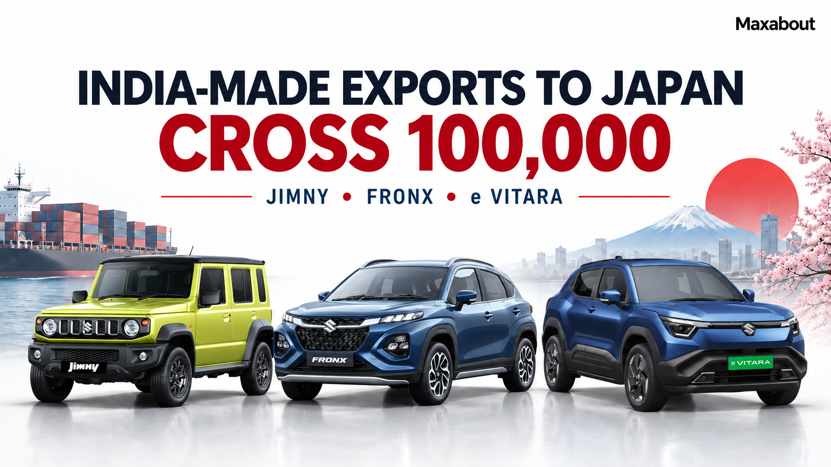 Maruti's India-Made Japan Exports Cross 100,000 Units: Models and Timeline