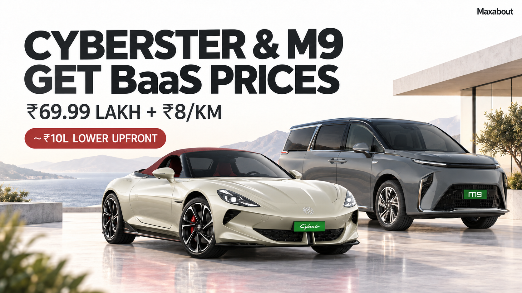 MG Cyberster and M9 BaaS Prices Explained: ₹8/km Battery Rent