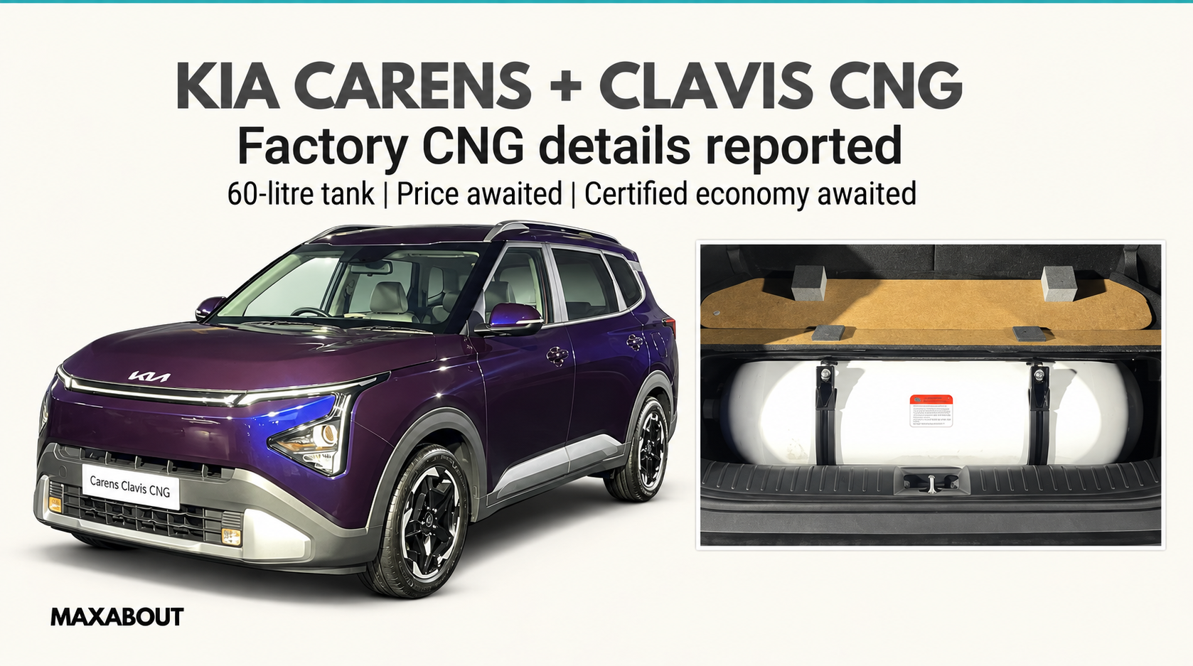 Kia Carens and Clavis factory CNG: specs, boot space and price status