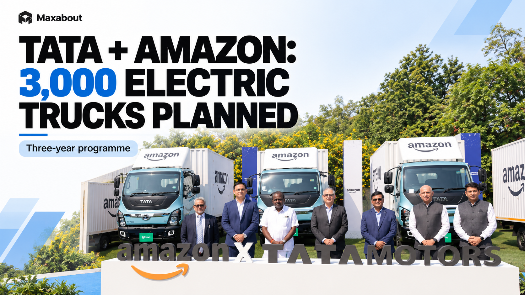 Tata and Amazon plan 3,000 electric trucks over three years