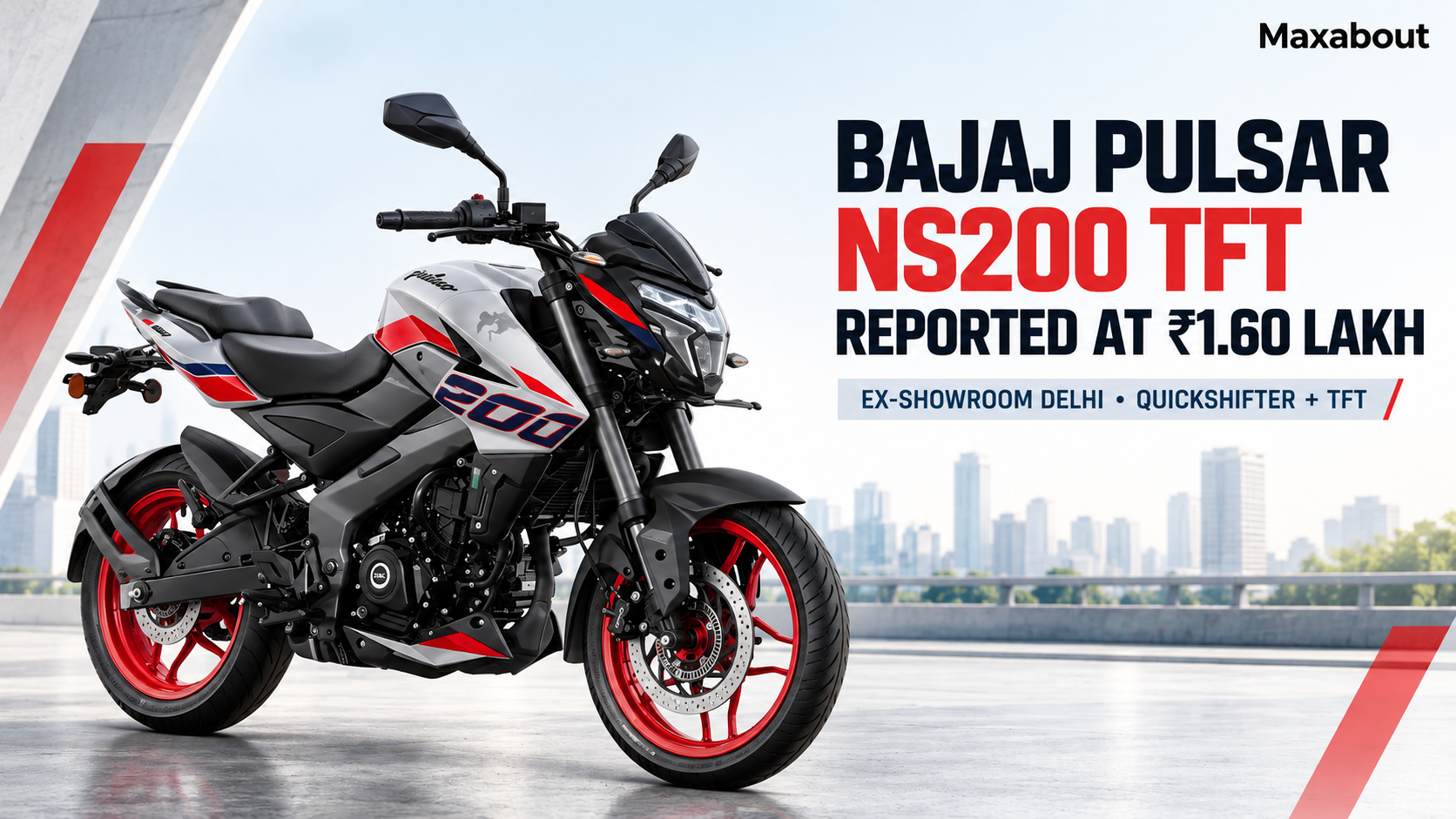 Bajaj Pulsar NS200 TFT reported at ₹1.60 lakh: what the ₹11,000 upgrade adds