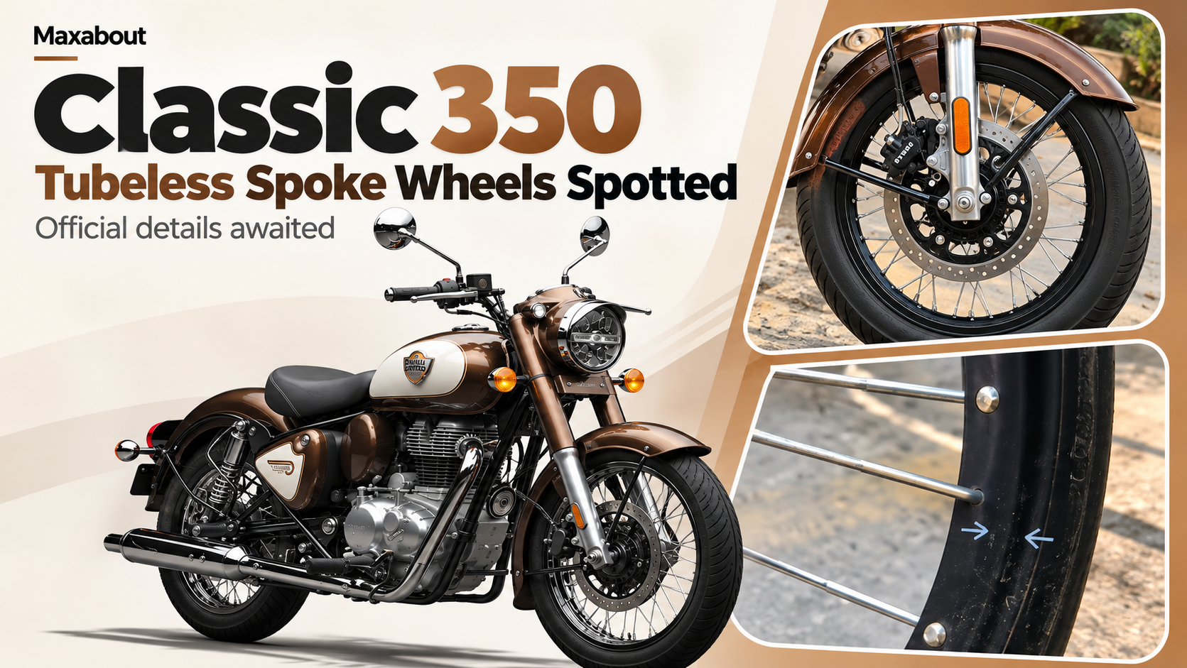 Classic 350 tubeless spoke wheels spotted: price and fitment unconfirmed