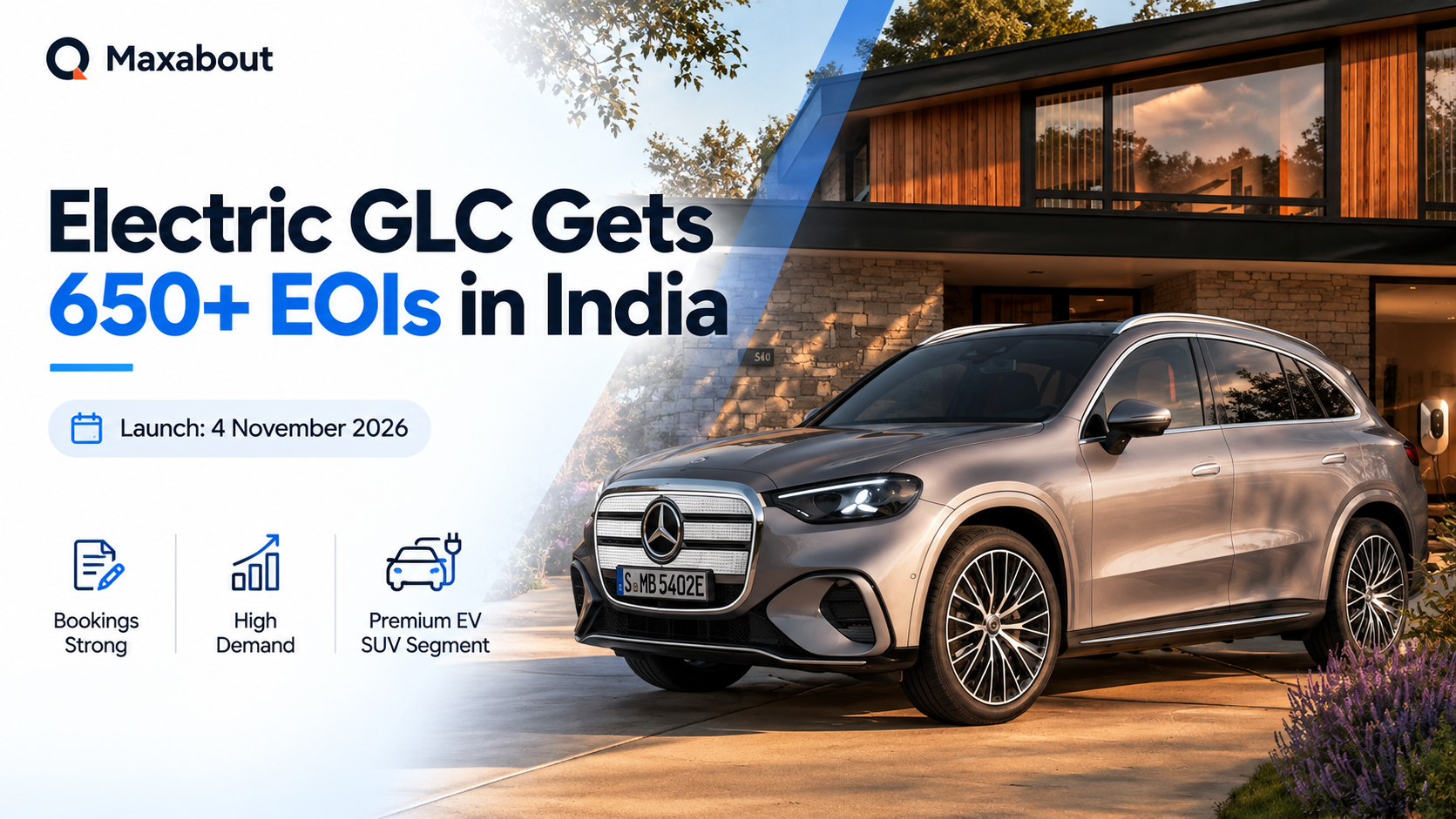 Mercedes Electric GLC Gets 650+ India EOIs: November 4 Launch and What Buyers Should Know