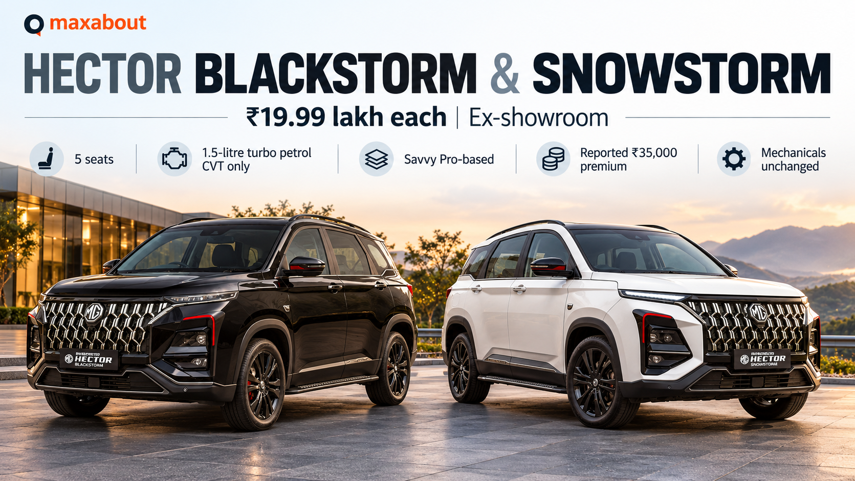 MG Hector Blackstorm and Snowstorm Launched: Price, Differences and Buyer Details