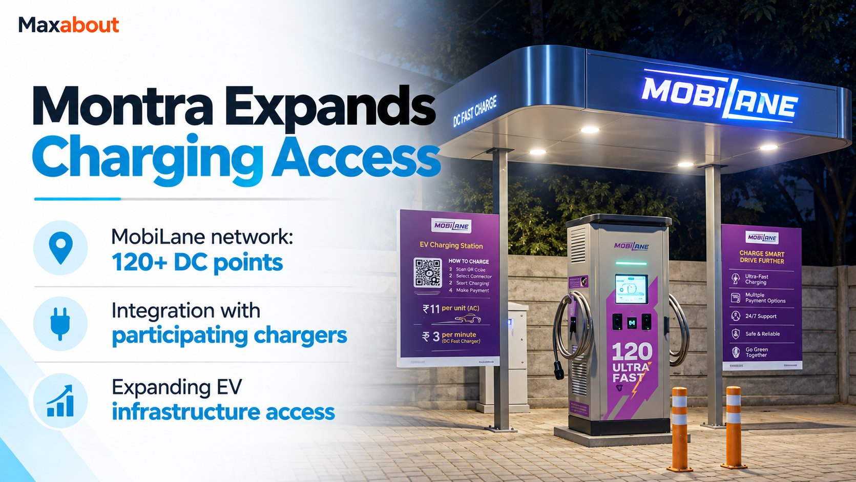 Montra and MobiLane Connect Commercial EVs to 120-Plus DC Charging Points