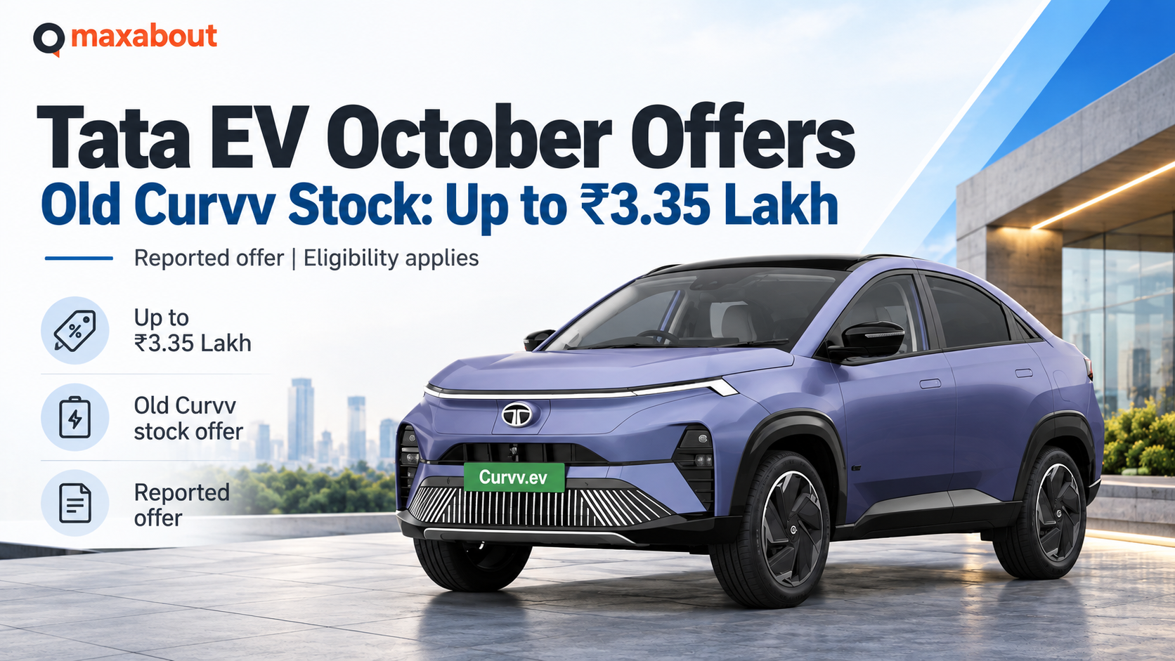 Tata EV October 2026 Offers: Curvv Benefits Up to ₹3.35 Lakh Explained