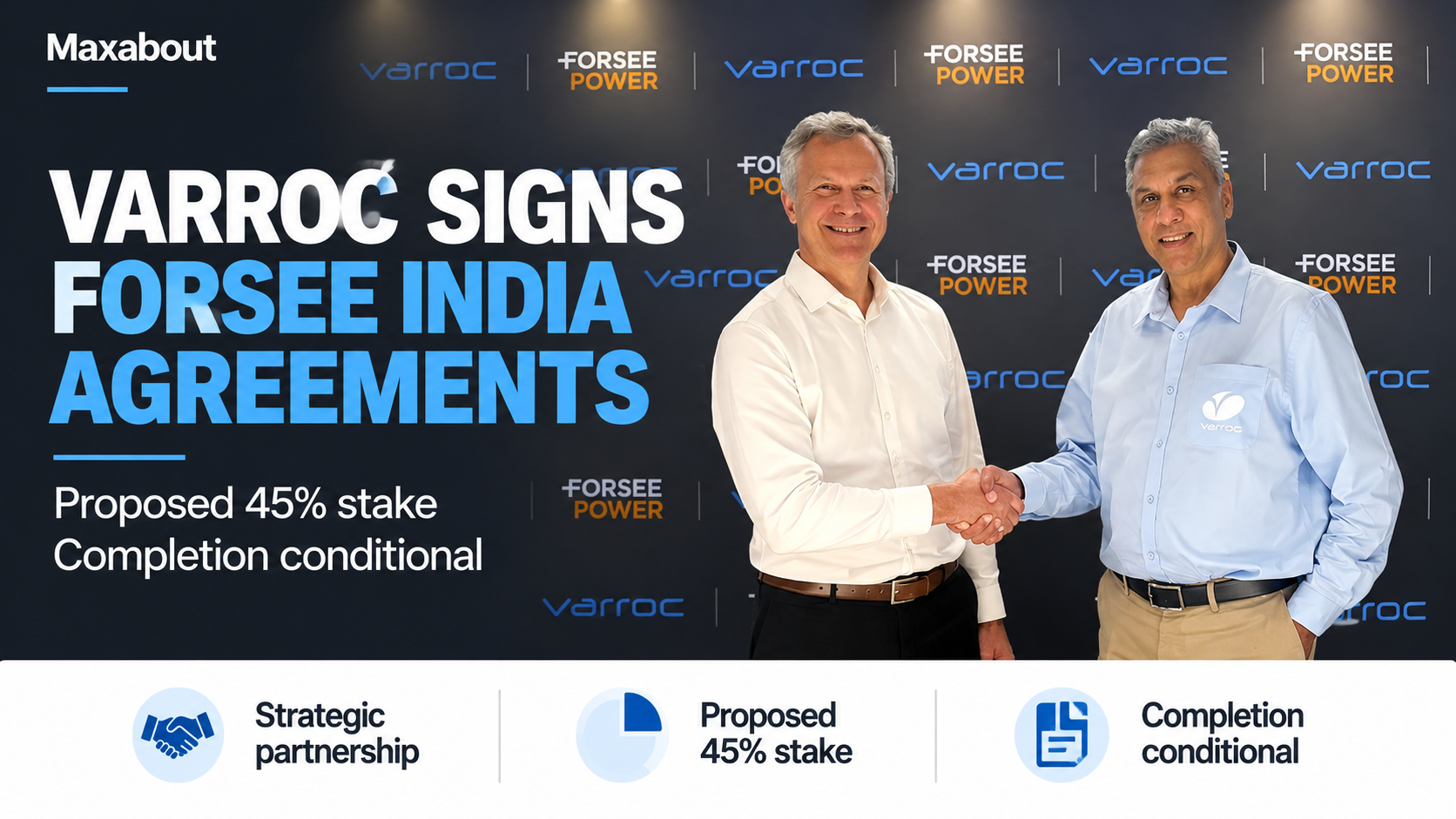 Varroc signs Forsee Power India agreements for proposed 45% stake