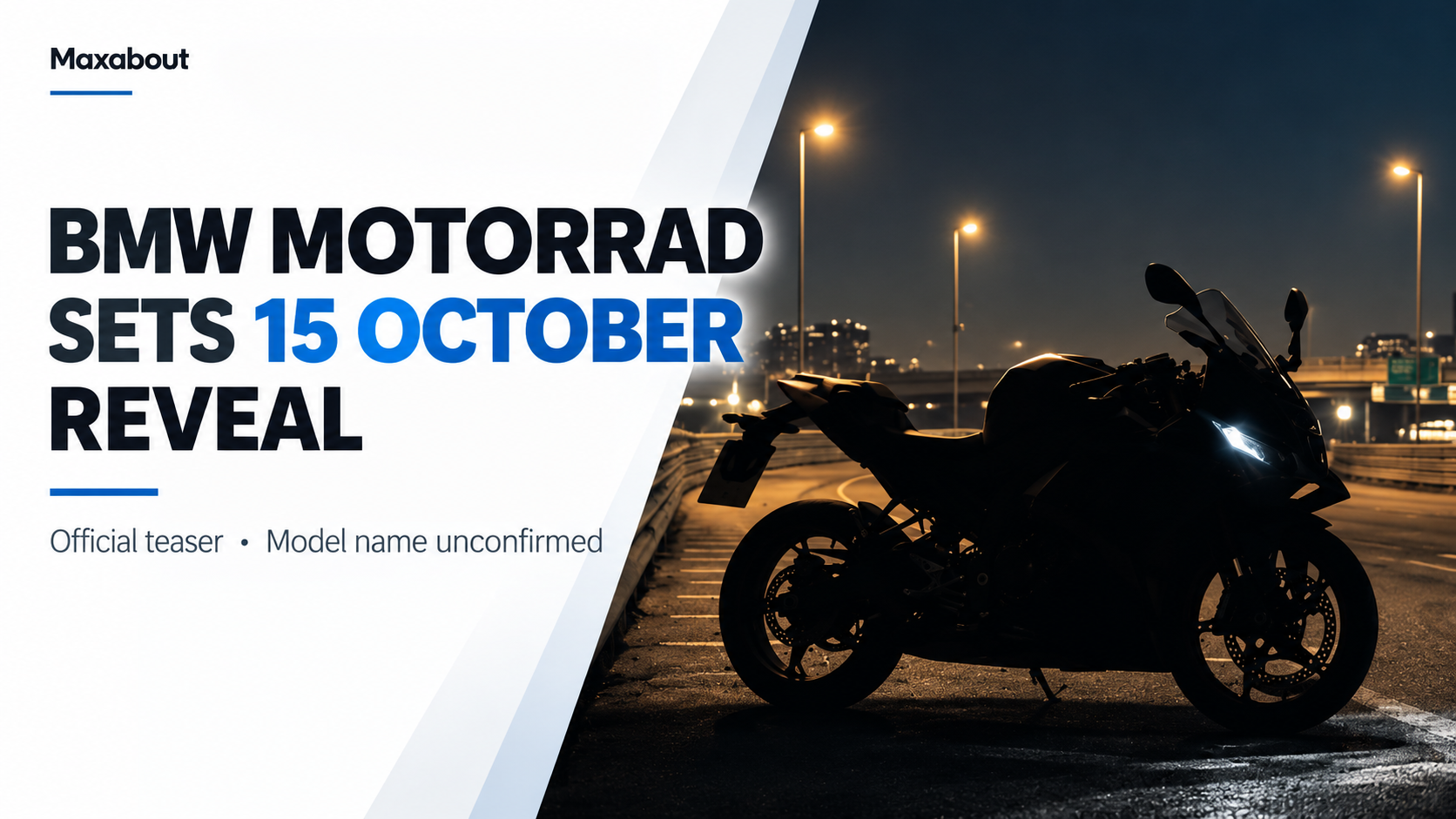 BMW Motorrad confirms 15 October reveal: India time and teaser details