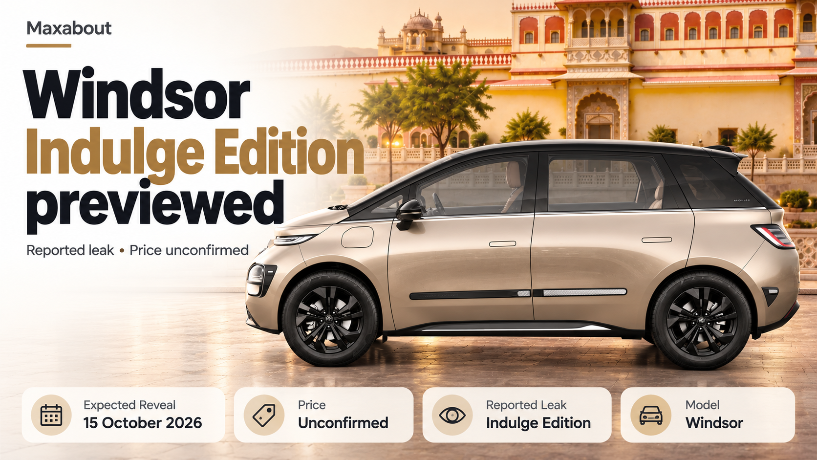 MG Windsor Indulge Edition Leak Previews Shadow Gold and New Cabin Details