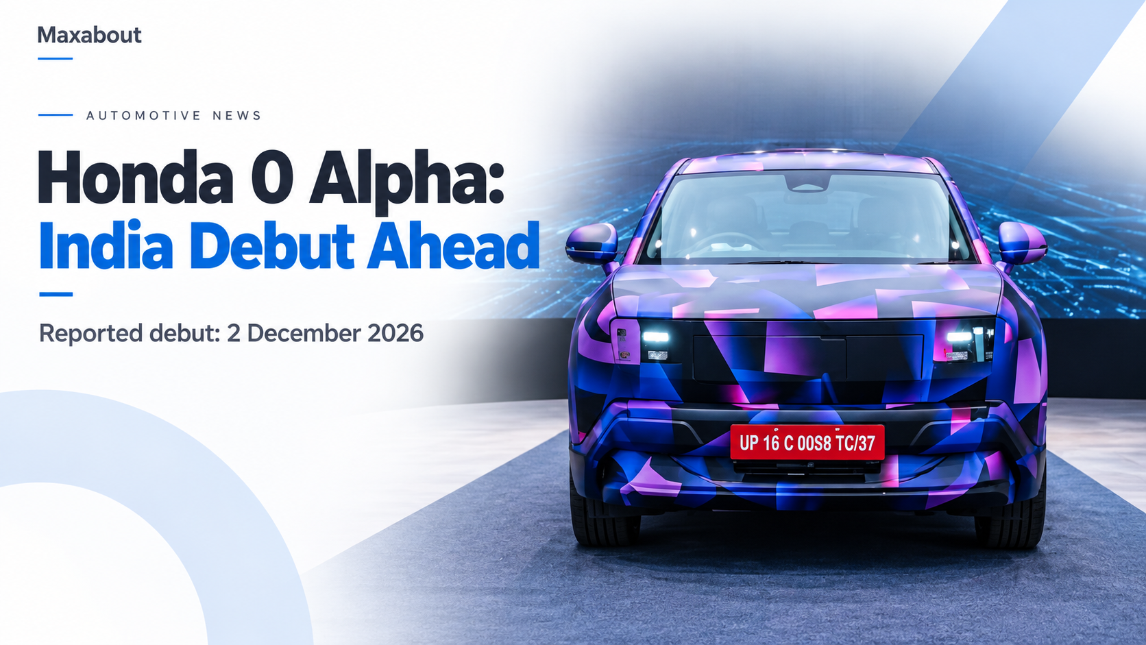 Honda 0 Alpha India debut reported for 2 December: what buyers should know