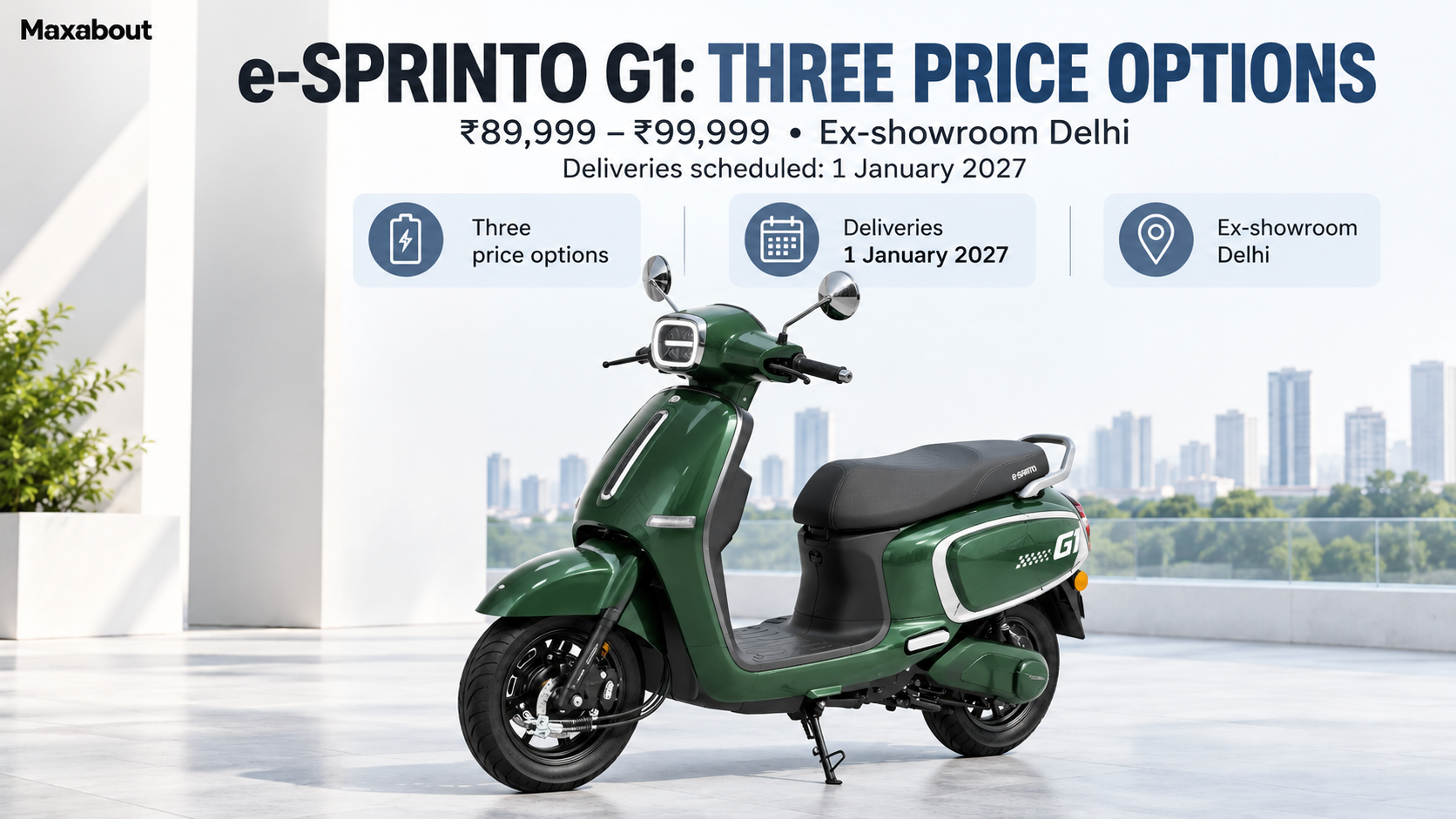 e-Sprinto G1 Launched: Three Prices, Claimed Range and January Deliveries