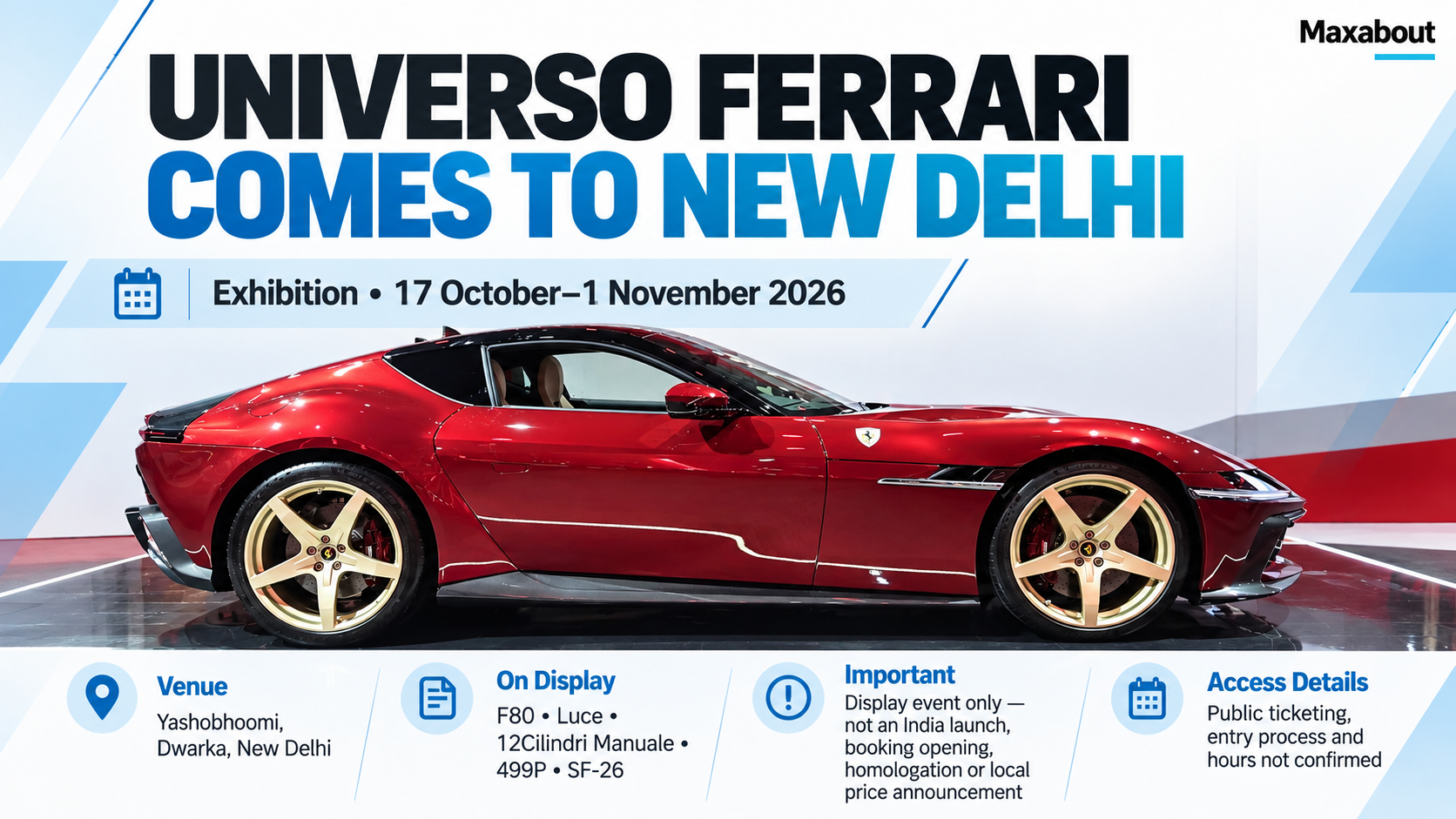 Universo Ferrari New Delhi: dates, venue and the cars on display