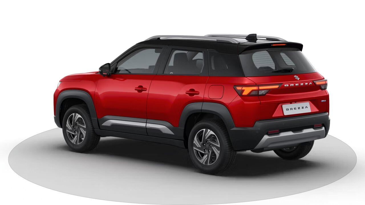 Maruti Brezza Rear 3-Quarter View