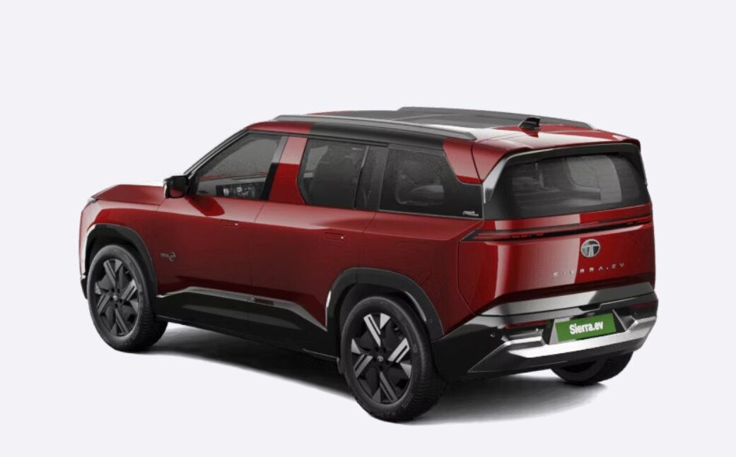 Tata Sierra EV Rear 3-Quarter View