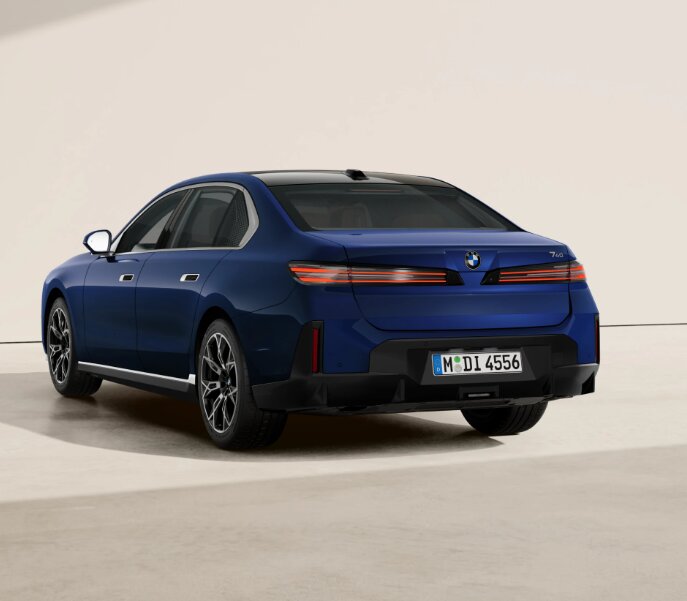 BMW 7 Series 740 M Sport Rear 3-Quarter View